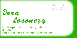 dora losonczy business card